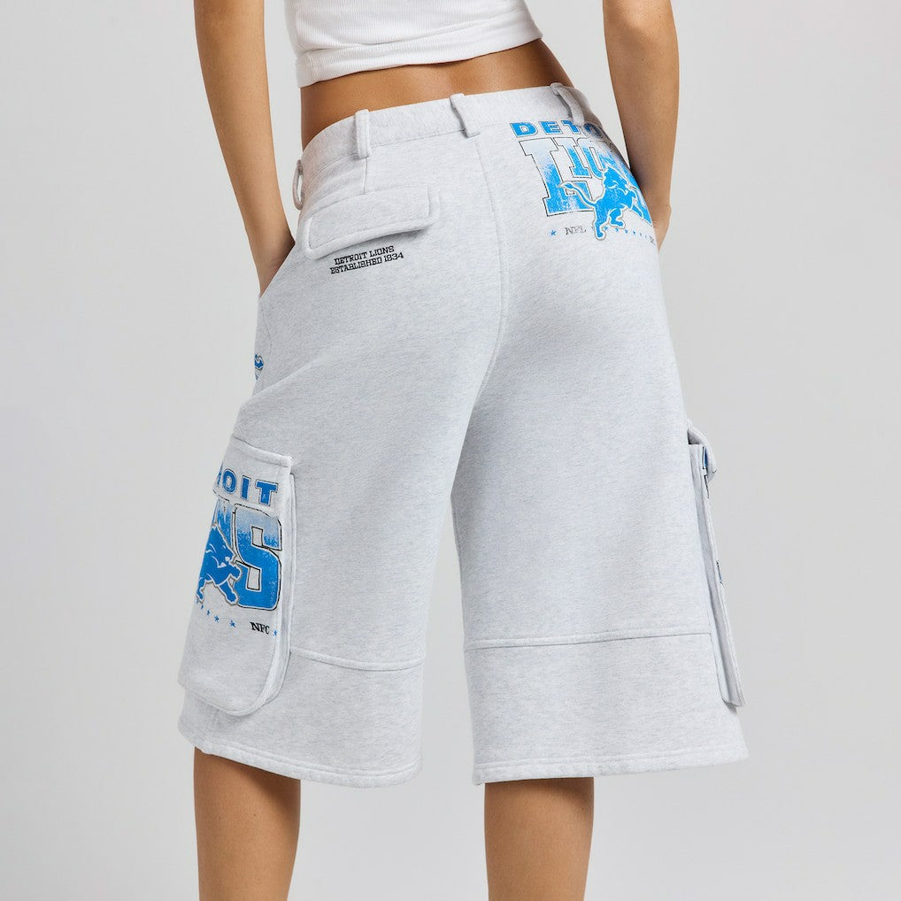 Off Season x NFL Women's Fleece Cargo Shorts - Detroit Lions Shorts