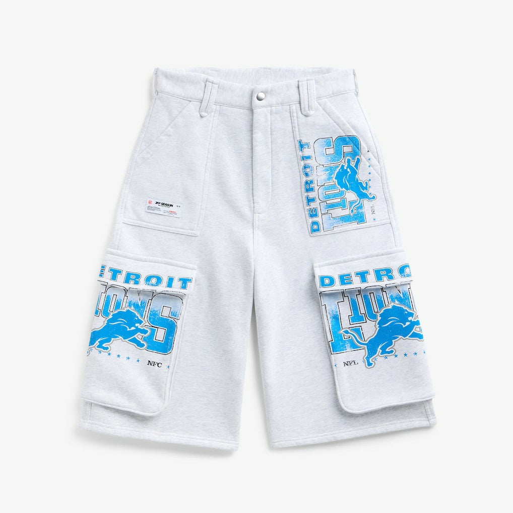 Off Season x NFL Women's Fleece Cargo Shorts - Detroit Lions Shorts