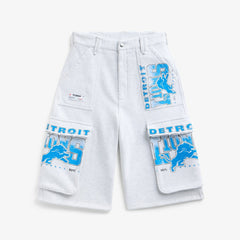Off Season x NFL Women's Fleece Cargo Shorts - Detroit Lions Shorts