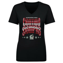 Mexico National Team 500 Level Women's Contigo Siempre Vintage V-Neck T-Shirt