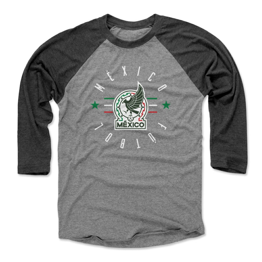 Mexico National Team 500 Level Unisex Futbol Raglan 3/4-Sleeve Baseball T-Shirt