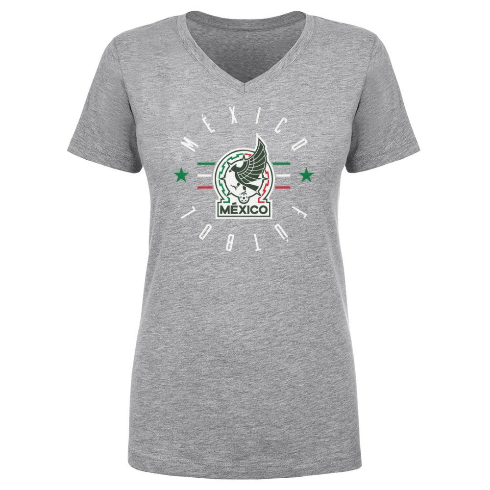 Mexico National Team 500 Level Women's Futbol V-Neck T-Shirt