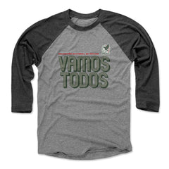 Mexico National Team 500 Level Vamos Todos Inline Bold 3/4-Sleeve Tri-Blend Baseball T-Shirt