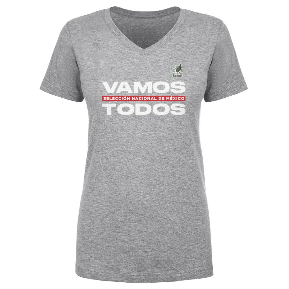 Mexico National Team 500 Level Women's Vamos Todos V-Neck T-Shirt
