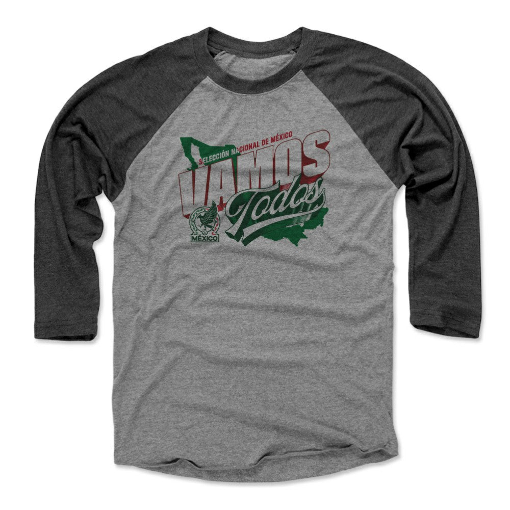 Mexico National Team 500 Level Vamos Todos Country 3/4-Sleeve Tri-Blend Baseball T-Shirt
