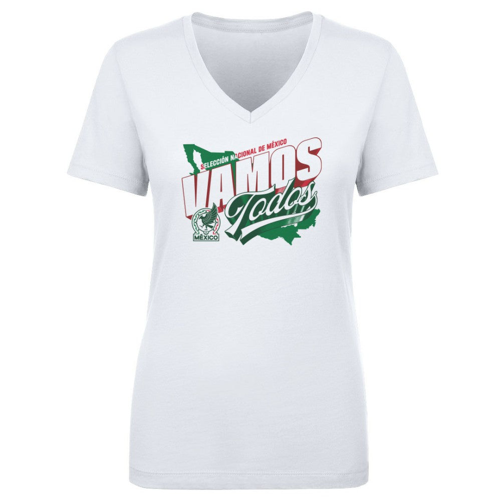 Mexico National Team 500 Level Women's Vamos Todos Country V-Neck T-Shirt
