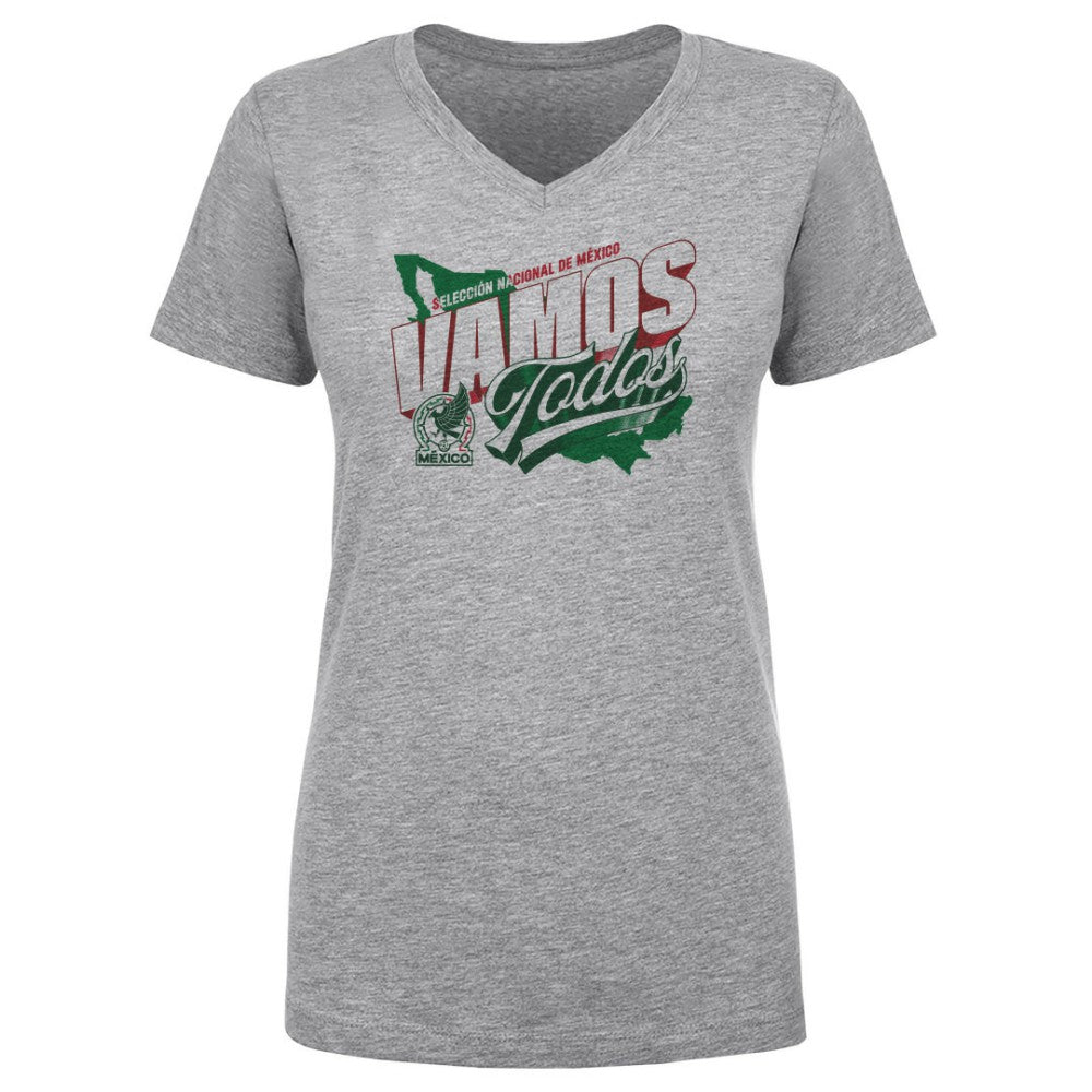 Mexico National Team 500 Level Women's Vamos Todos Country V-Neck T-Shirt
