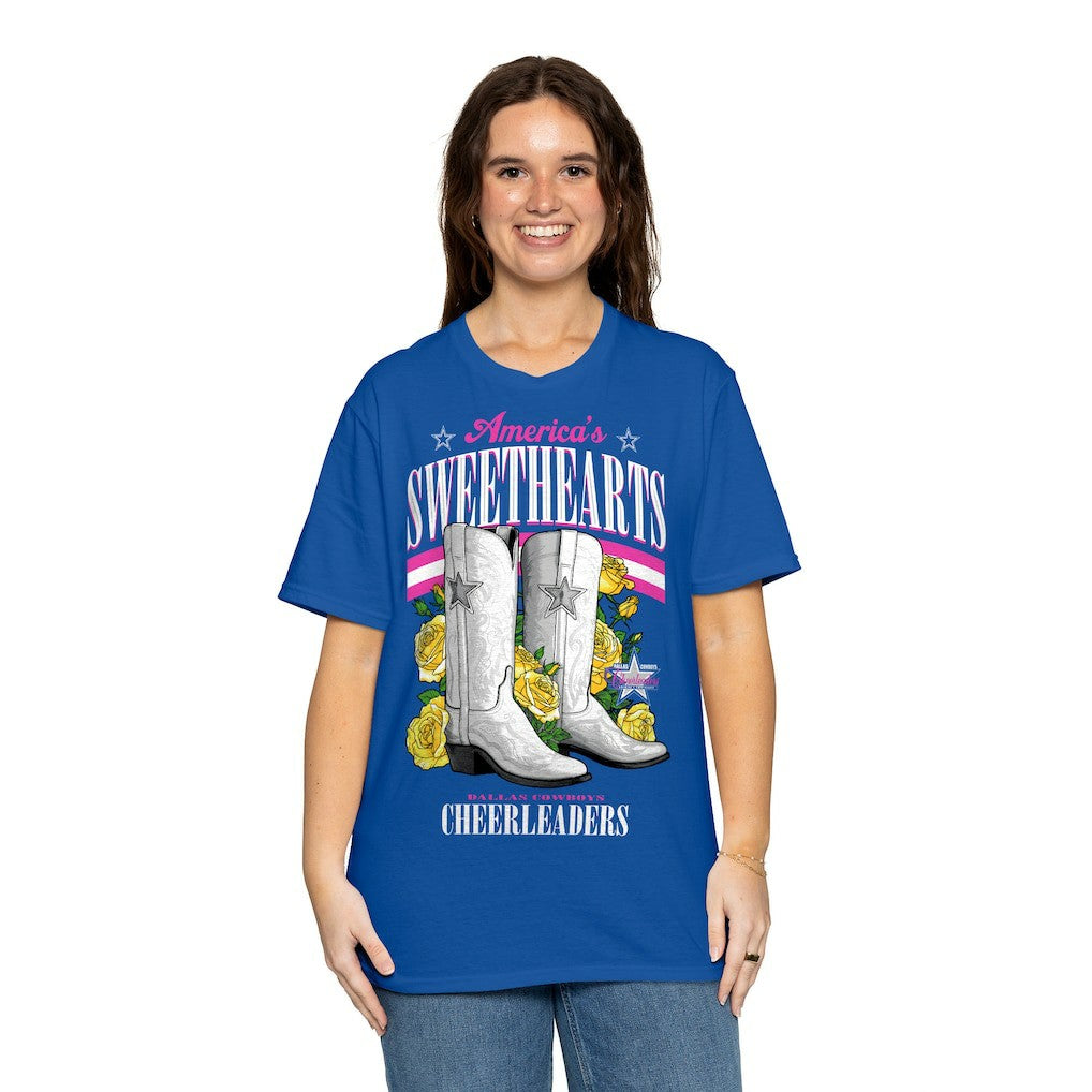 Cheerleaders Women's Sweetheart Boots T-Shirt - Dallas Cowboys T-shirts