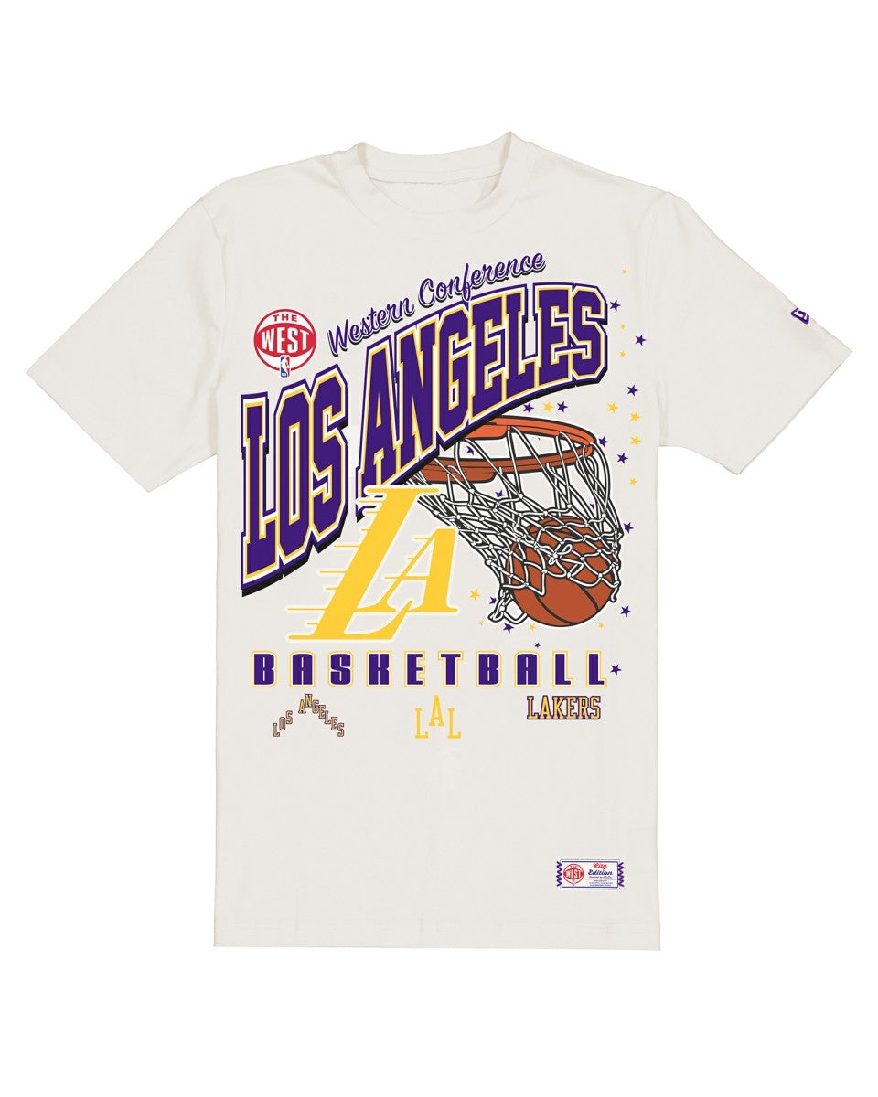 New Era Los Angeles Lakers Oversized City Edition Remix Vintage T-Shirt