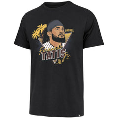 Black Fernando Tatis Jr. San Diego Padres '47 Player Caricature Franklin T-Shirt
