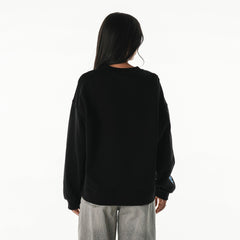 The Wild Collective Women's Rock Crystal Oversized Crewneck Sweatshirt - Detroit Lions Sweatshirts