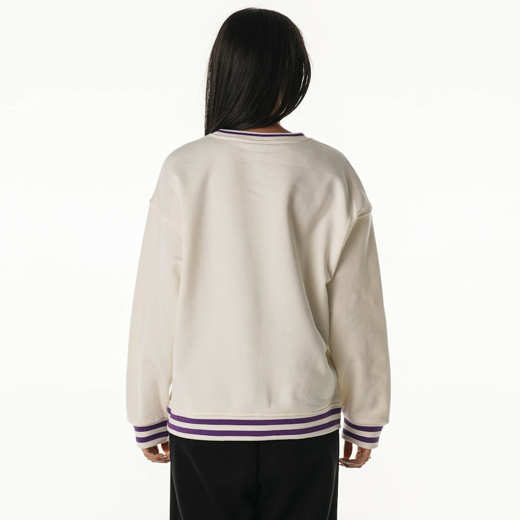 The Wild Collective Women's Oversized Vintage French Terry Sweatshirt - Minnesota Vikings Sweatshirts