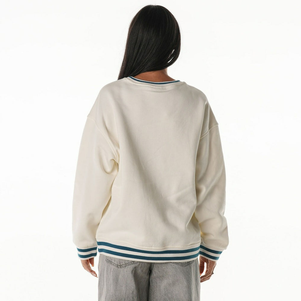 The Wild Collective Women's Oversized Vintage French Terry Sweatshirt - Philadelphia Eagles Sweatshirts