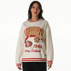 The Wild Collective Women's Oversized Vintage French Terry Sweatshirt - San Francisco 49ers Sweatshirts
