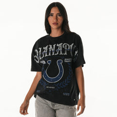 The Wild Collective Women's Laurel Premium Baggy Dolman T-Shirt - Indianapolis Colts T-shirts