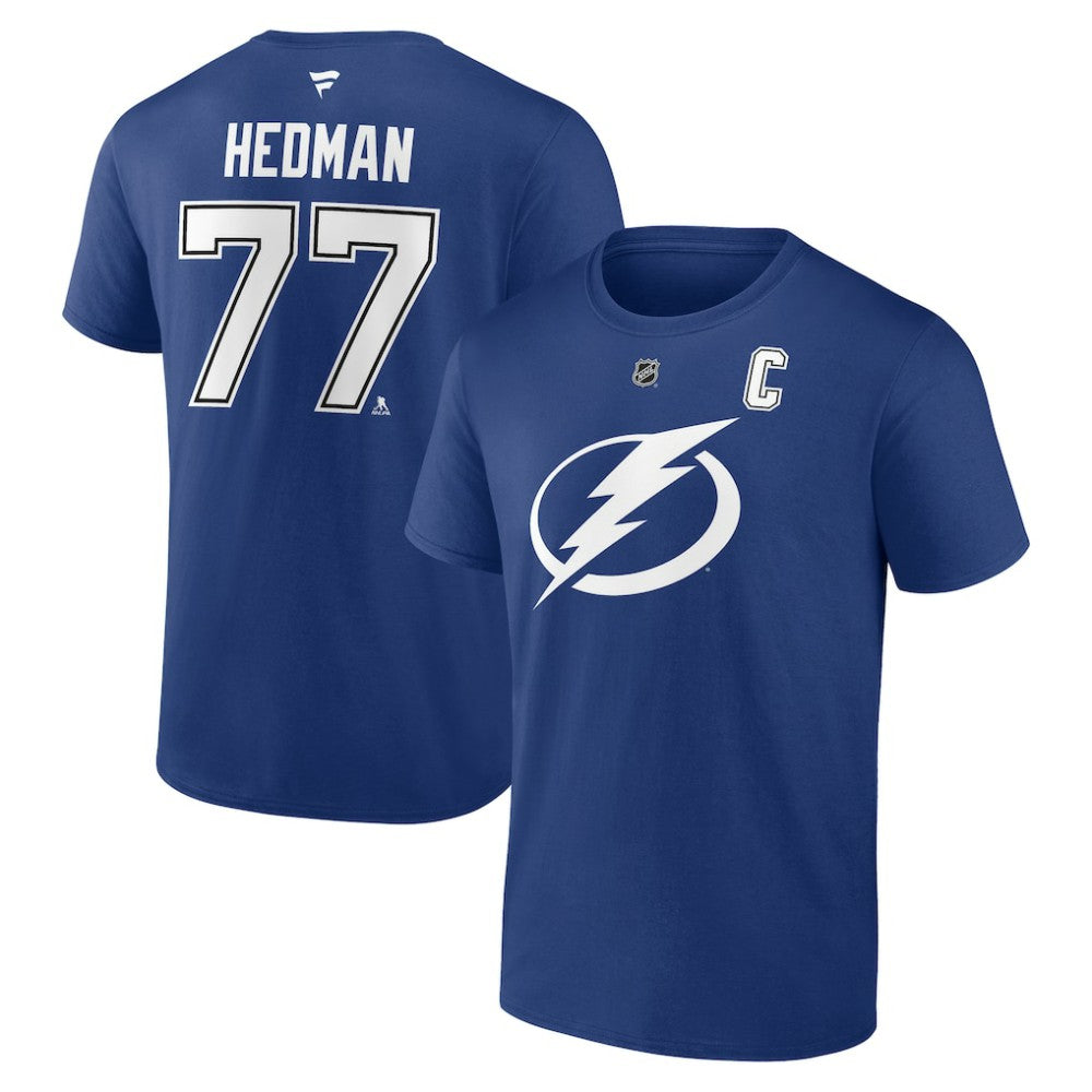 NHL Victor Hedman Tampa Bay Lightning Fanatics Authentic Stack Name & Number T-Shirt