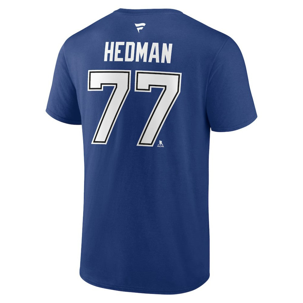 NHL Victor Hedman Tampa Bay Lightning Fanatics Authentic Stack Name & Number T-Shirt