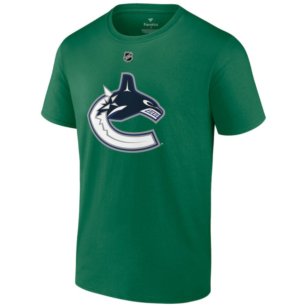 NHL Brock Boeser Vancouver Canucks Fanatics Authentic Stack Name & Number T-Shirt