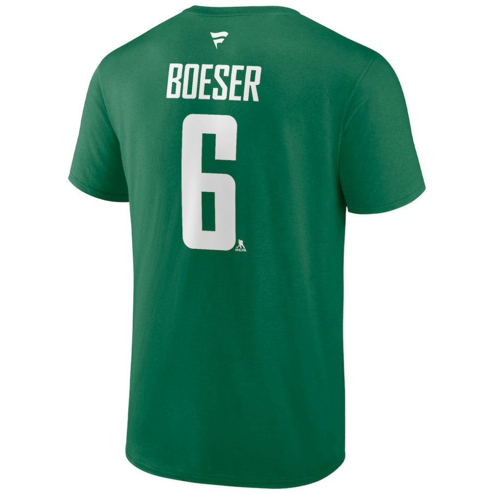 NHL Brock Boeser Vancouver Canucks Fanatics Authentic Stack Name & Number T-Shirt