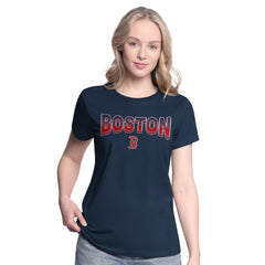 Navy/Bright Heather Ceramic Boston Red Sox G-III 4Her by Carl Banks Women's T-Shirt and Hoodie Combo Pack