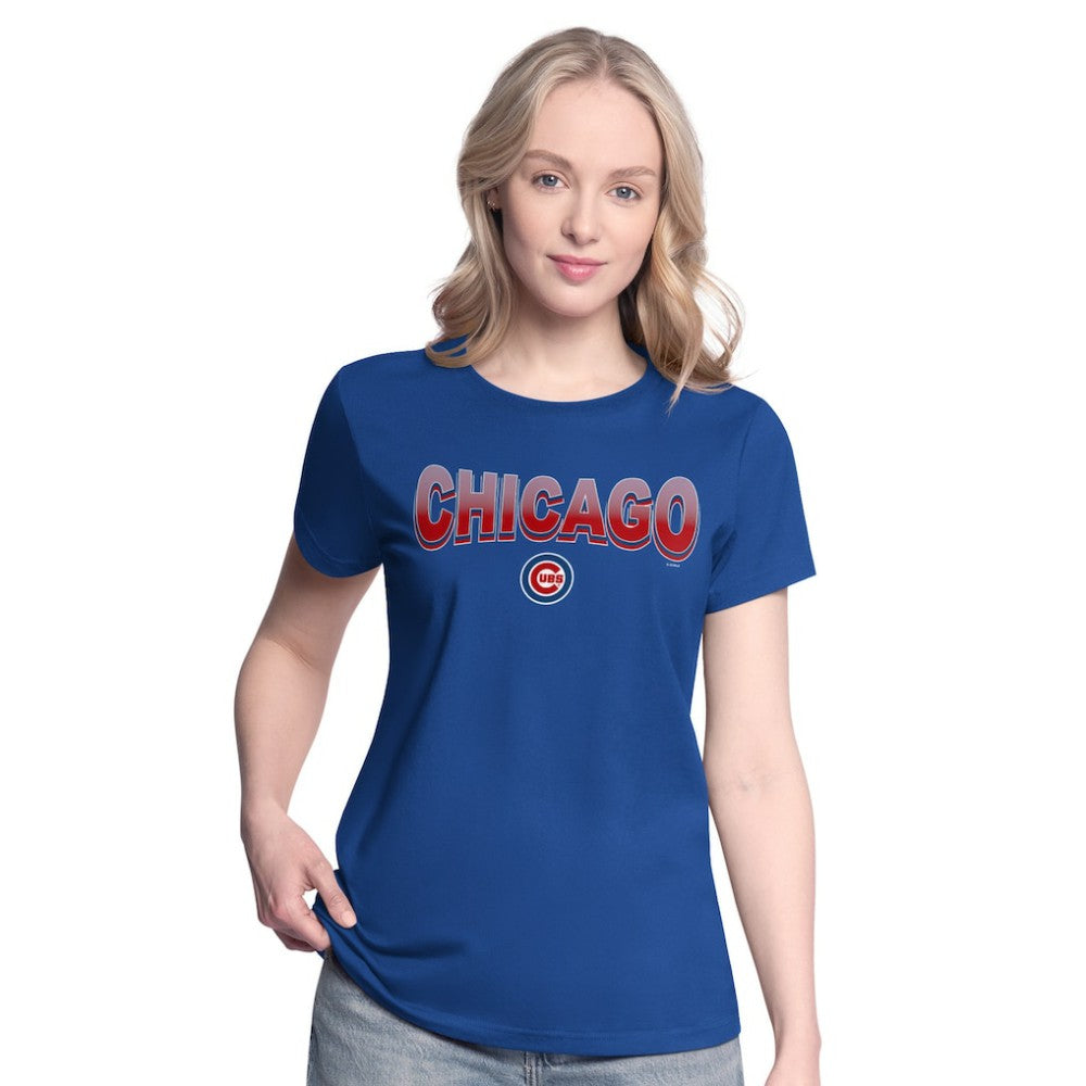 Royal/Bright Heather Ceramic Chicago Cubs G-III 4Her by Carl Banks Women's T-Shirt and Hoodie Combo Pack