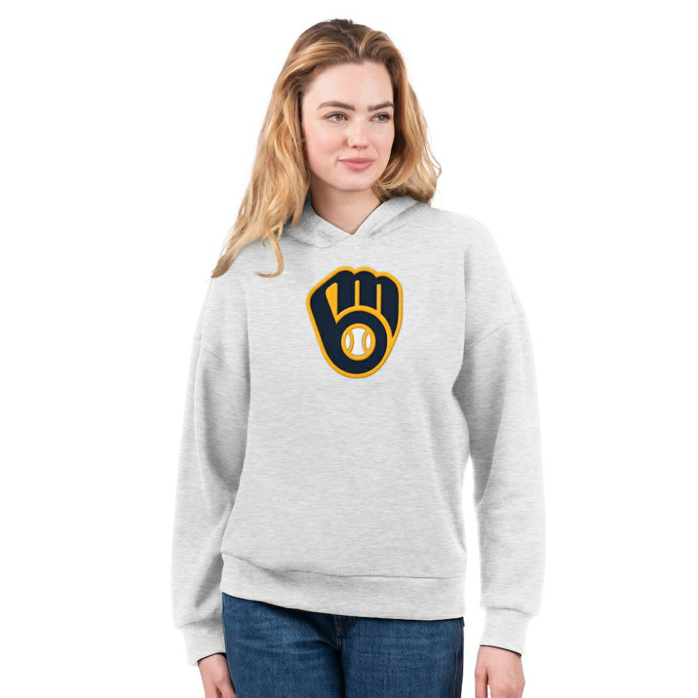 Navy/Bright Heather Ceramic Milwaukee Brewers G-III 4Her by Carl Banks Women's T-Shirt and Hoodie Combo Pack