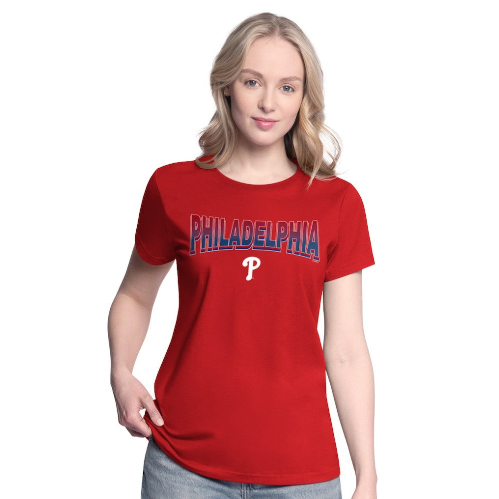 Red/Bright Heather Ceramic Philadelphia Phillies G-III 4Her by Carl Banks Women's T-Shirt and Hoodie Combo Pack