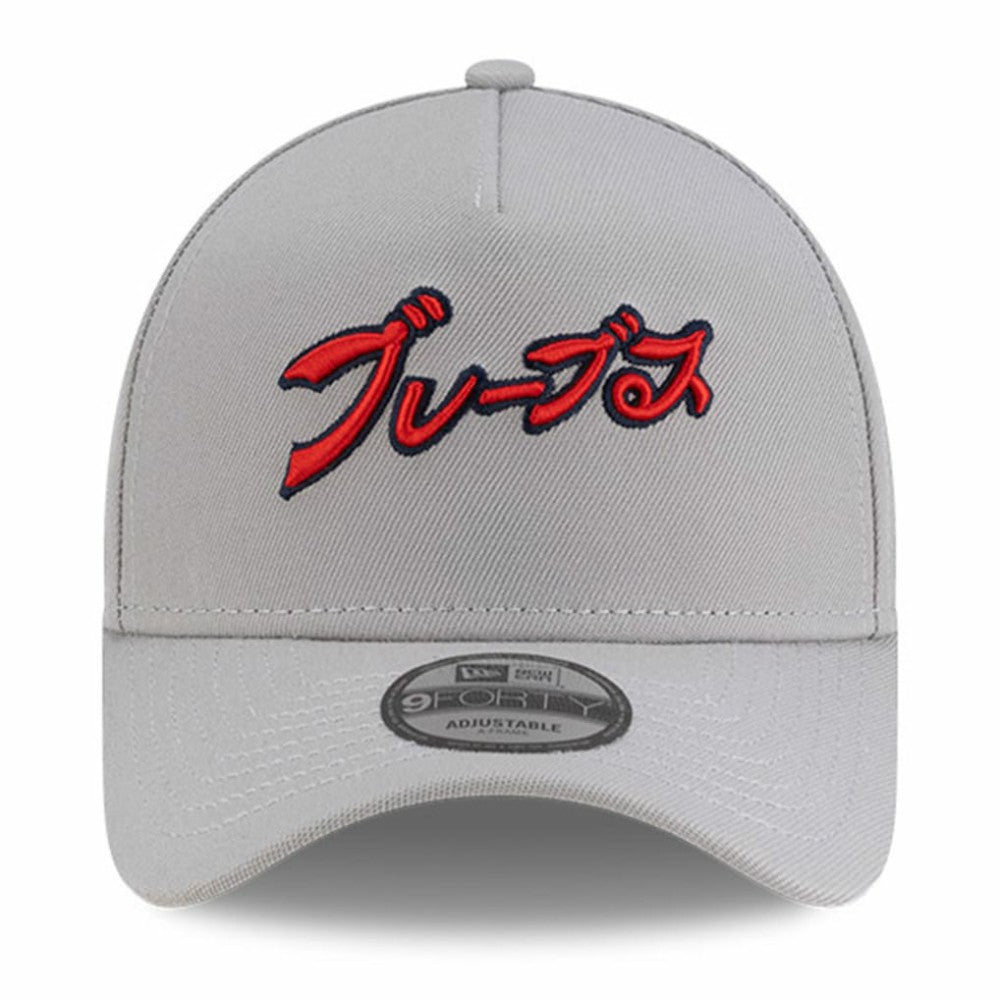 Gray Atlanta Braves New Era x Hyperfly A-Frame 9FORTY Adjustable Hat