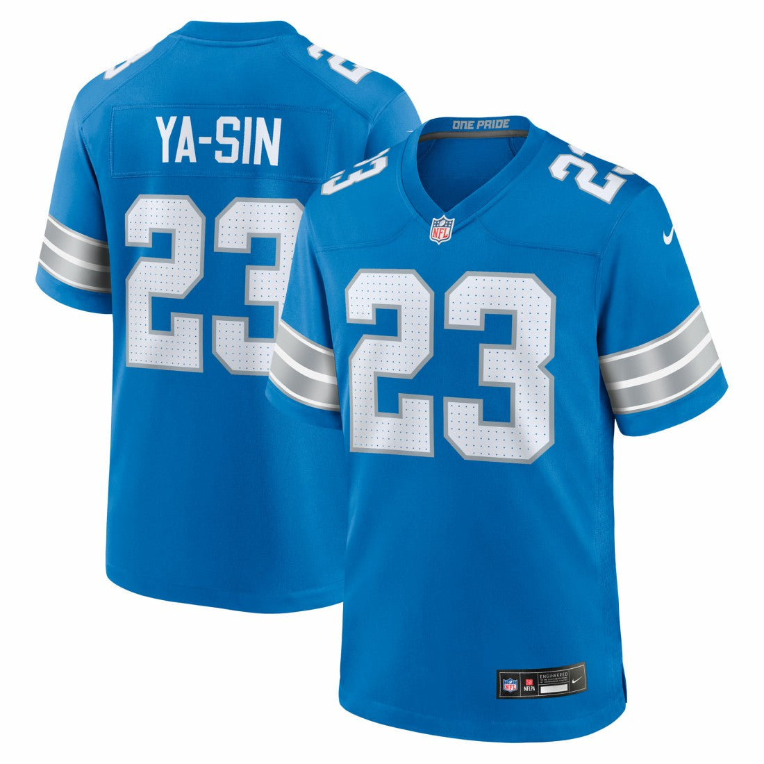 Rock Ya-Sin  Team Game Jersey - Detroit Lions Jerseys