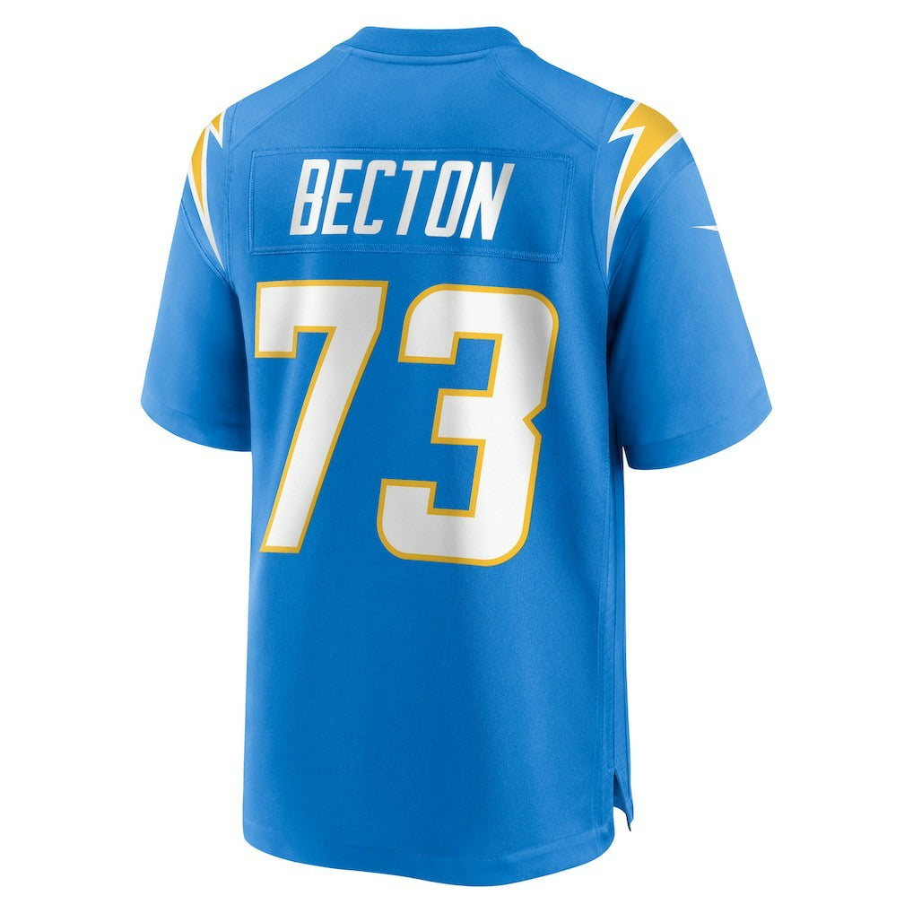 Mekhi Becton  Team Game Jersey - Los Angeles Chargers Jerseys