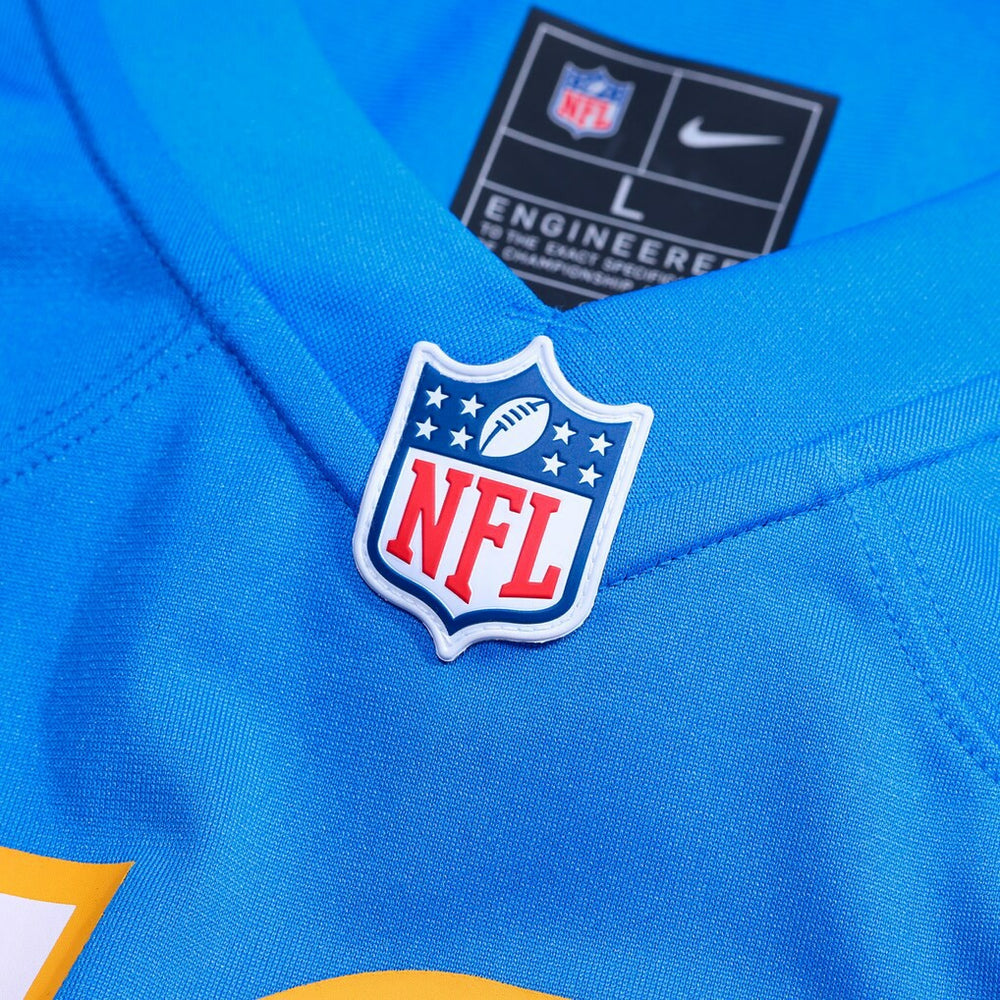 Mekhi Becton  Team Game Jersey - Los Angeles Chargers Jerseys