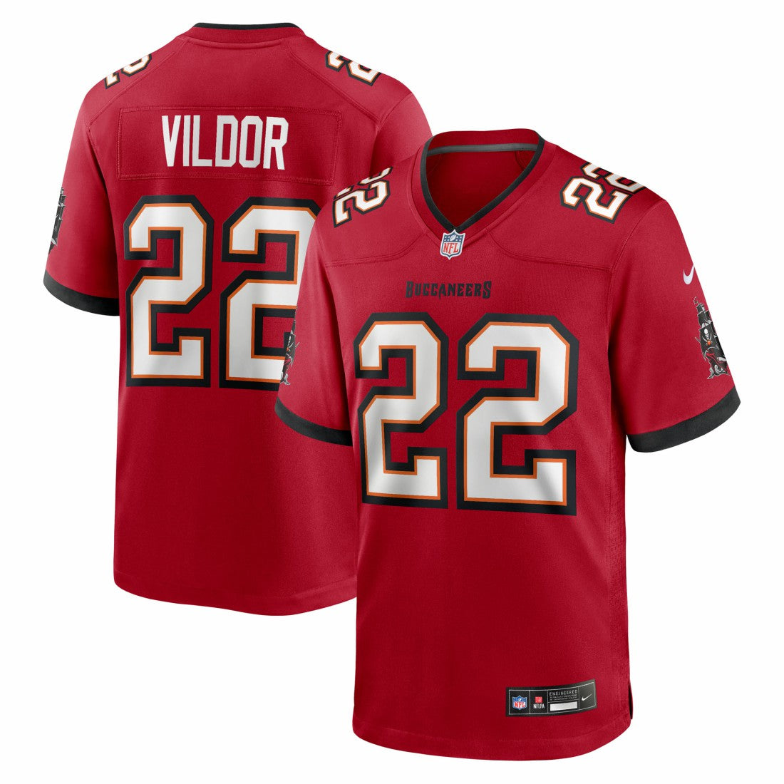 Kindle Vildor  Team Game Jersey - Tampa Bay Buccaneers Jerseys