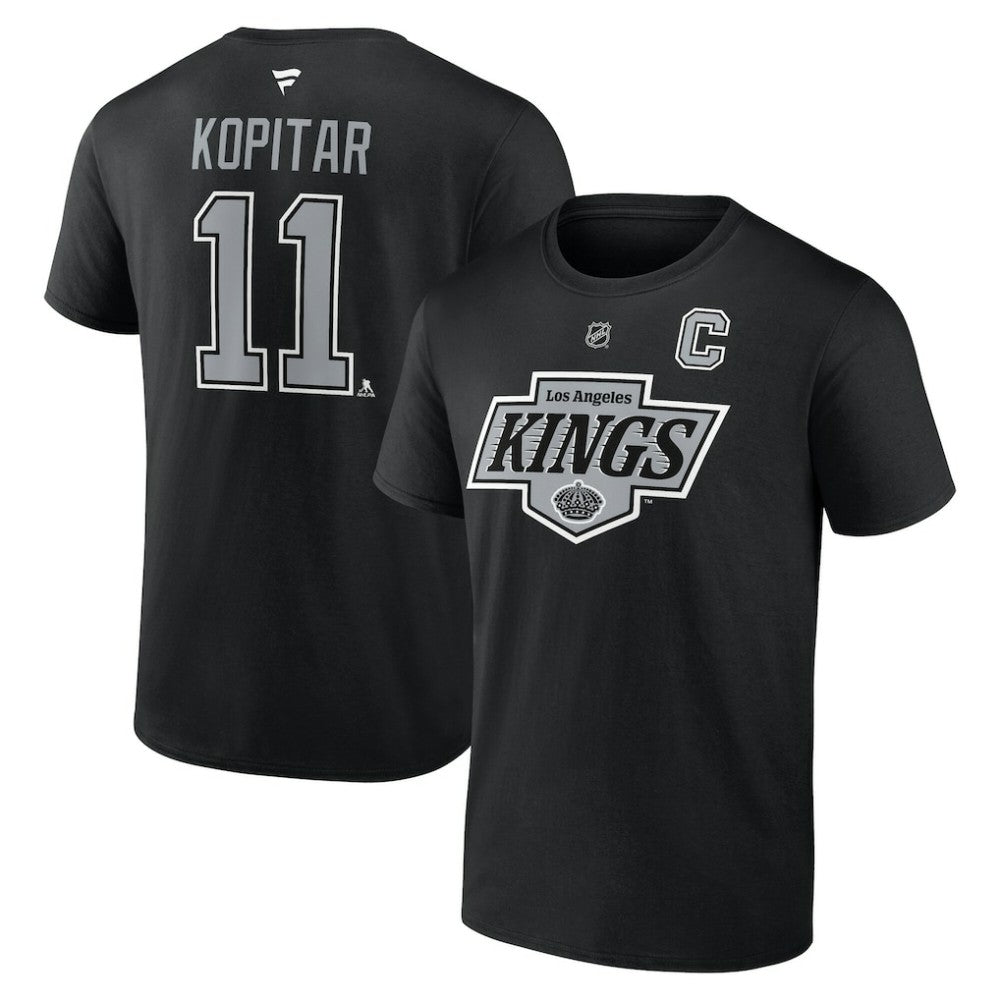 NHL Anze Kopitar Los Angeles Kings Fanatics Authentic Stack Name & Number T-Shirt