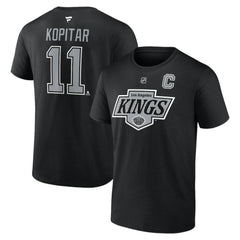 NHL Anze Kopitar Los Angeles Kings Fanatics Authentic Stack Name & Number T-Shirt
