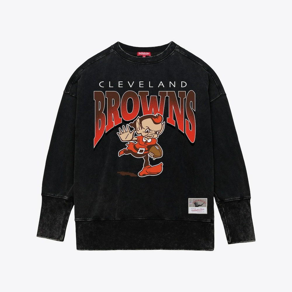 Women's Delineate Mineral Wash Crewneck Sweatshirt - Cleveland Browns Sweatshirts