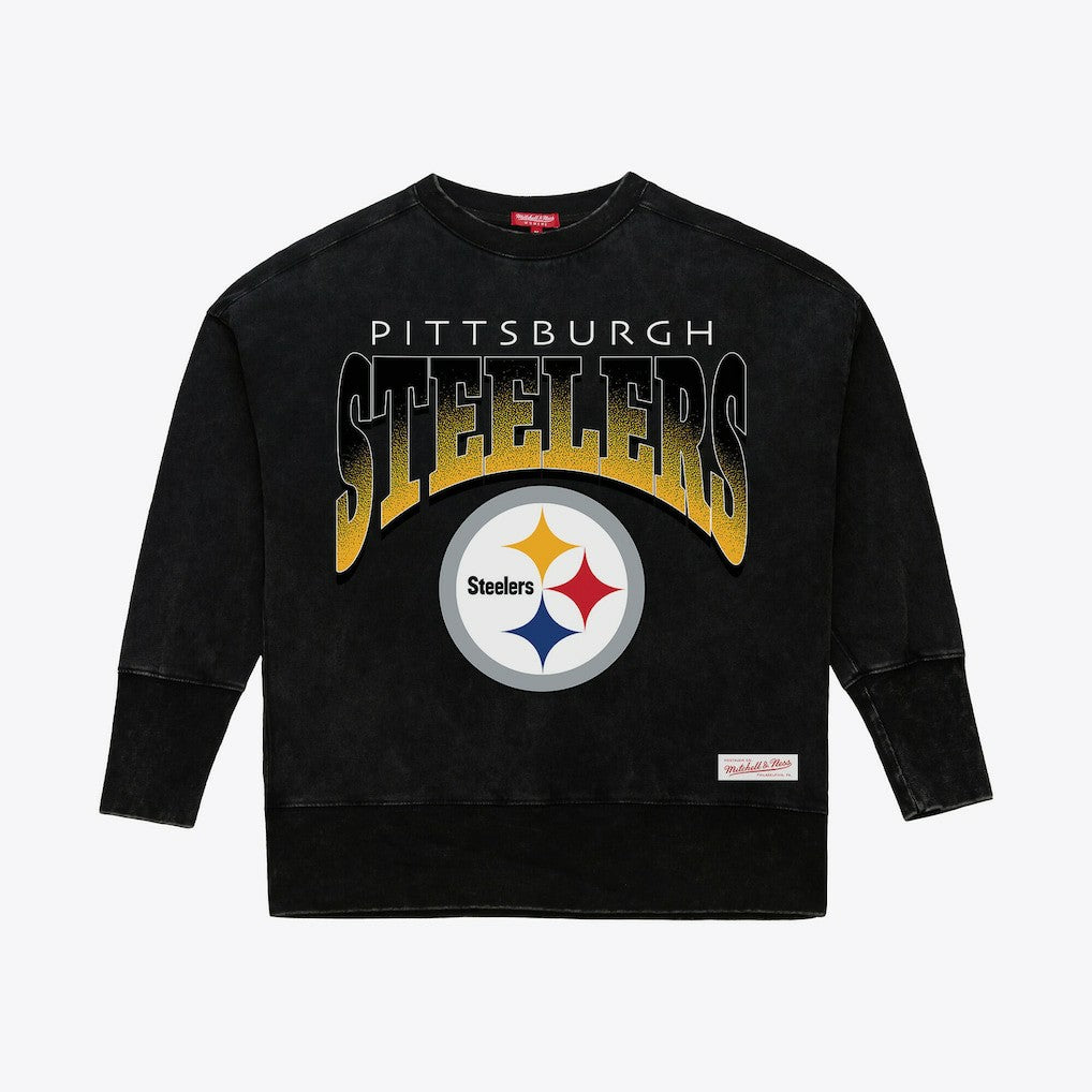 Women's Delineate Mineral Wash Crewneck Sweatshirt - Pittsburgh Steelers Sweatshirts