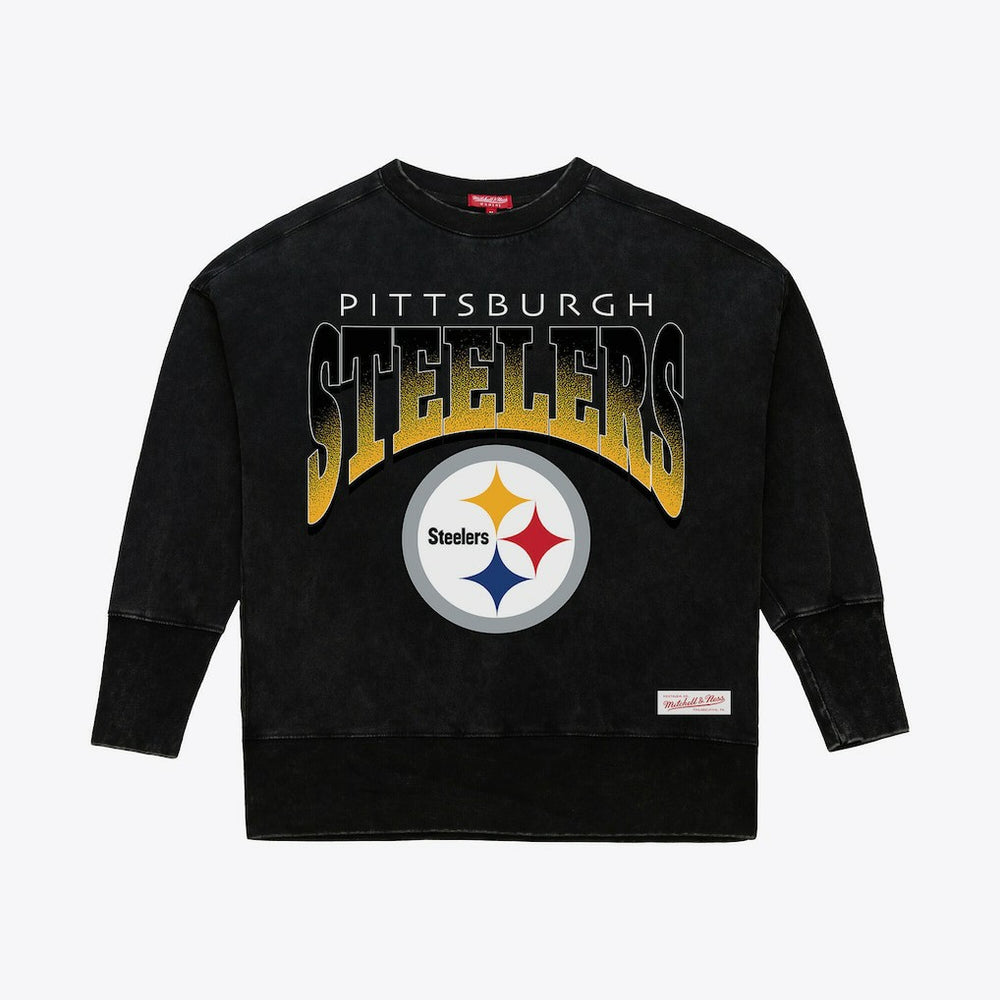 Women's Delineate Mineral Wash Crewneck Sweatshirt - Pittsburgh Steelers Sweatshirts