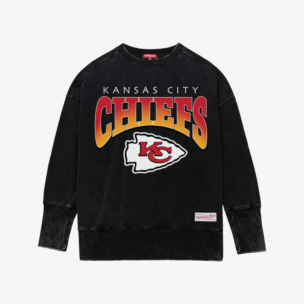 Women's Delineate Mineral Wash Crewneck Sweatshirt - Kansas City Chiefs Sweatshirts