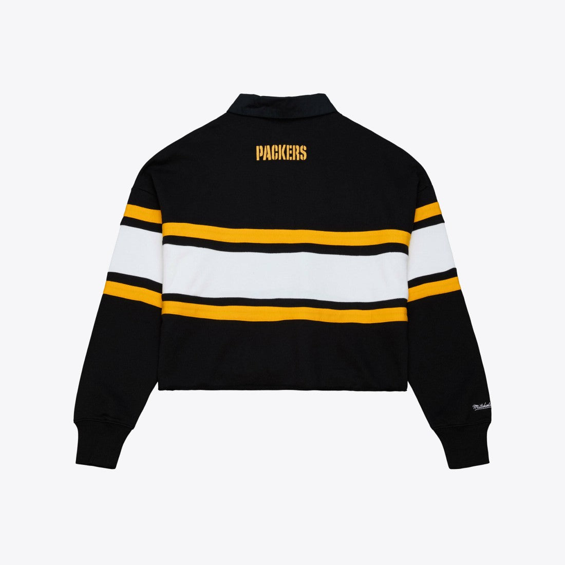 Women's Cropped Long Sleeve Rugby Polo - Green Bay Packers