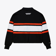 Women's Cropped Long Sleeve Rugby Polo - Chicago Bears