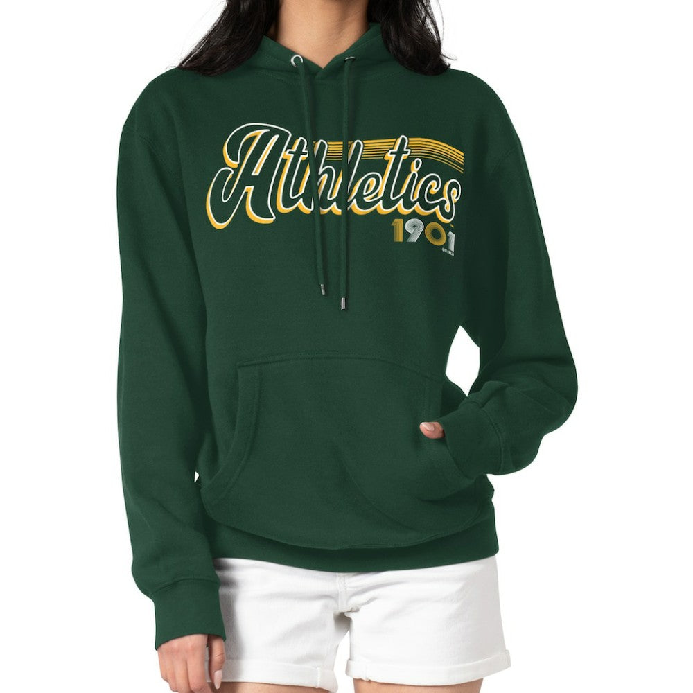 Green Athletics Starter Women's Groovy Script Team Fleece Pullover Hoodie