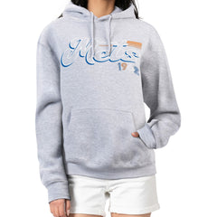 Gray New York Mets Starter Women's Groovy Script Team Fleece Pullover Hoodie