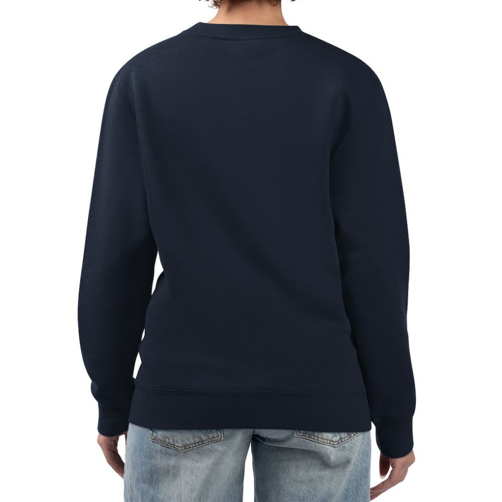Navy Detroit Tigers Starter Women's Groovy Script Team Fleece Pullover Sweatshirt