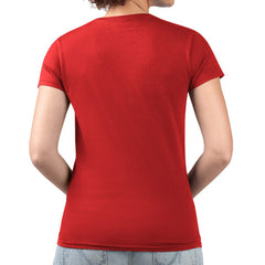 Red Texas Rangers G-III 4Her by Carl Banks Women's Super-Slim Fit Lightweight Pinstripe Circle V-Neck T-Shirt