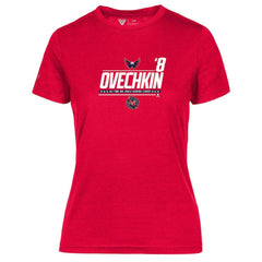 NHL Alexander Ovechkin Washington Capitals Levelwear Women's NHL All-Time Leading Goal Scorer Milestone Name & Number Maddox T-Shirt