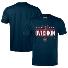 NHL Alexander Ovechkin Washington Capitals Levelwear NHL All-Time Leading Goal Scorer Milestone Stars Name & Number Richmond T-Shirt