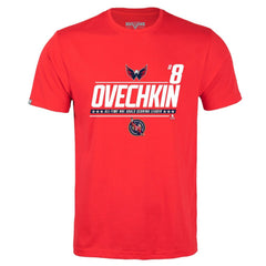 NHL Alexander Ovechkin Washington Capitals Levelwear NHL All-Time Leading Goal Scorer Milestone Name & Number Richmond T-Shirt