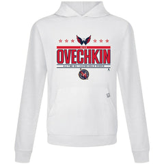 NHL Alexander Ovechkin Washington Capitals Levelwear NHL All-Time Leading Goal Scorer Milestone Stars Name & Number Relay Pullover Hoodie