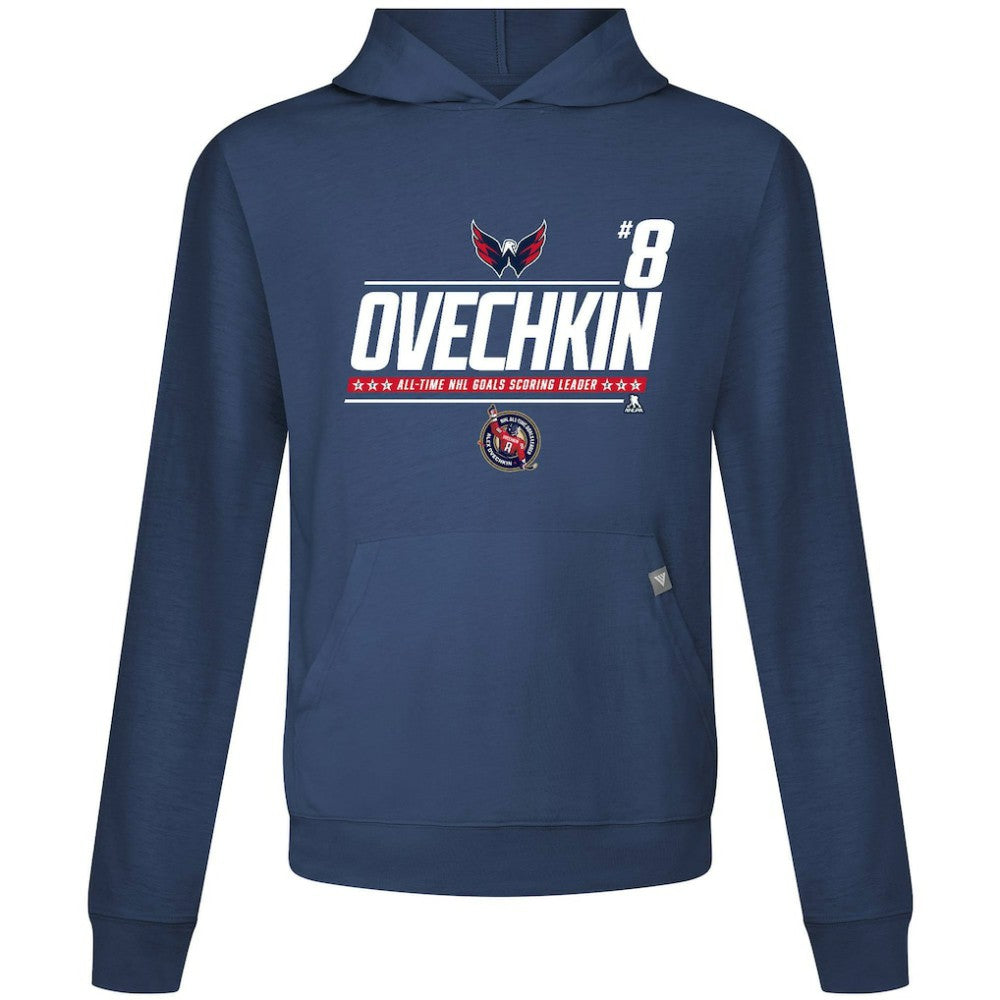 NHL Alexander Ovechkin Washington Capitals Levelwear NHL All-Time Leading Goal Scorer Milestone Name & Number Relay Pullover Hoodie