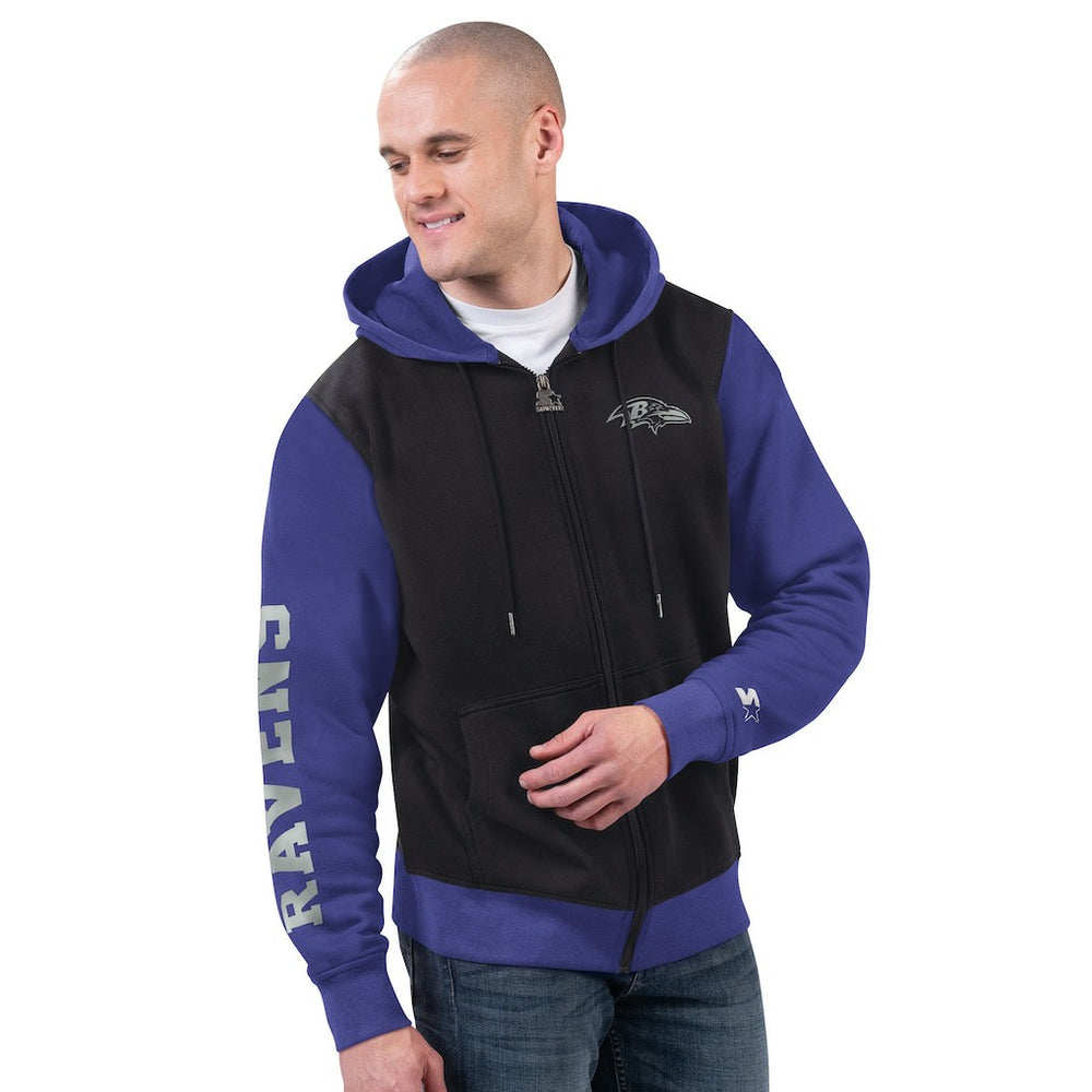 Starter Thursday Night Gridiron Full-Zip Hoodie - Baltimore Ravens Hoodies